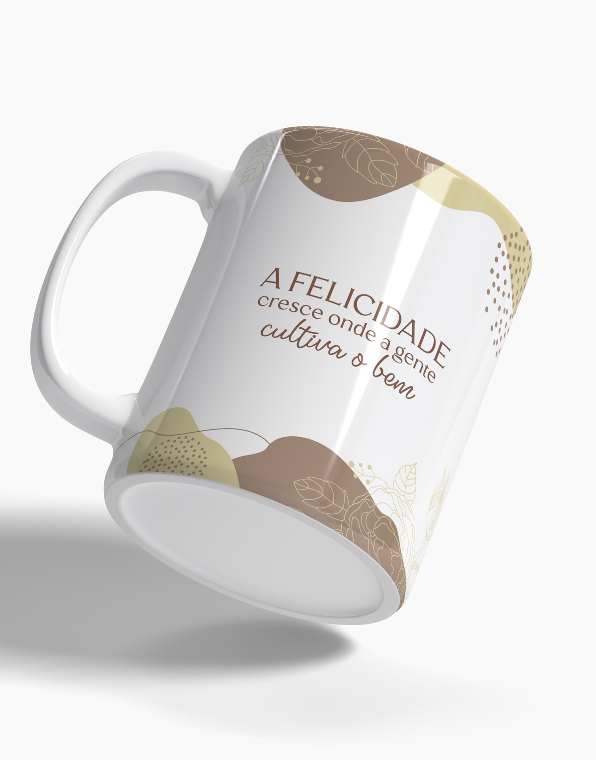 Caneca A Felicidade Cresce Onde é Bem Cultivada - 123 Canecas Caneca Personalizada 2 