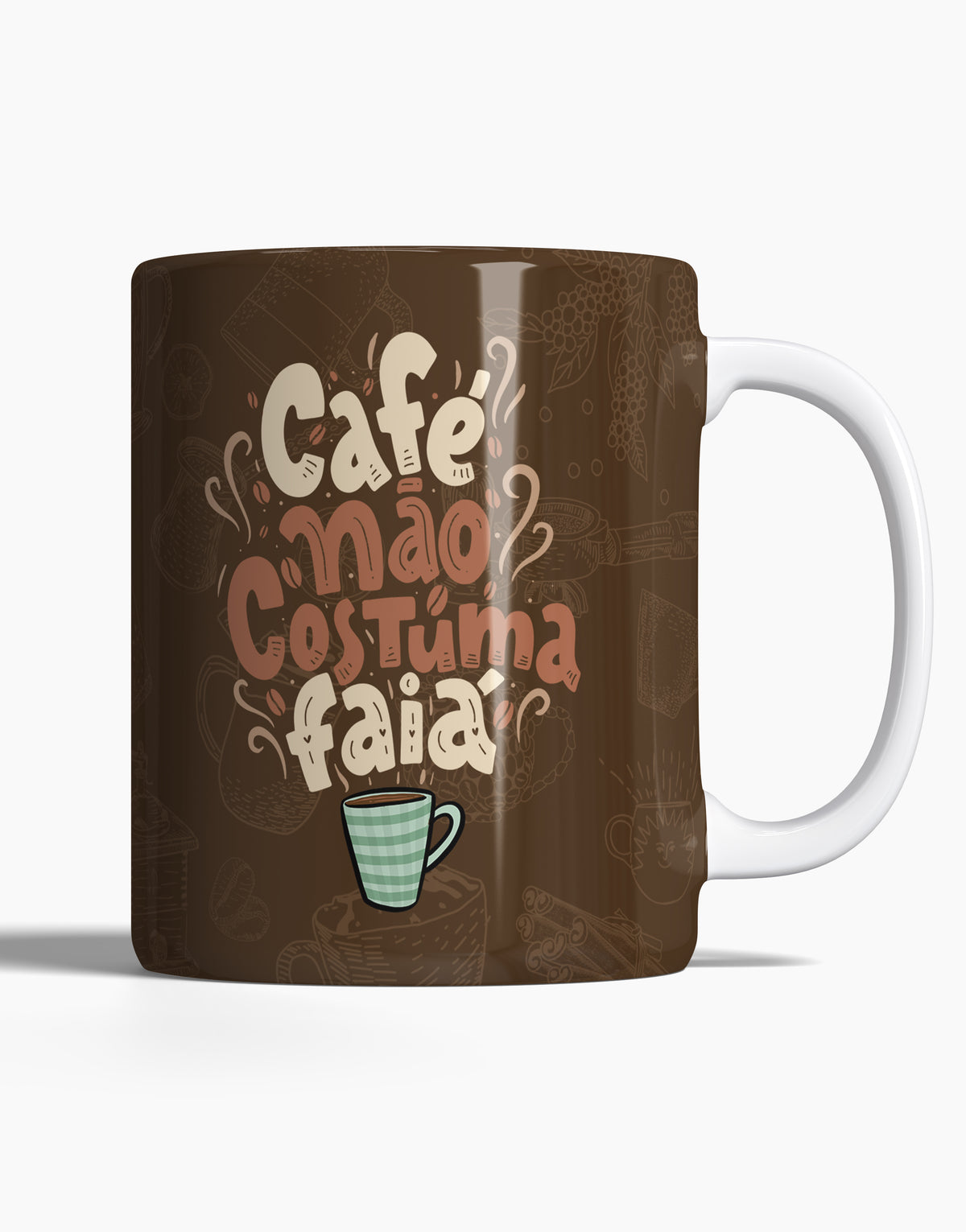 Caneca Café Costuma Não Faiá - 123 Canecas Caneca Personalizada 1 