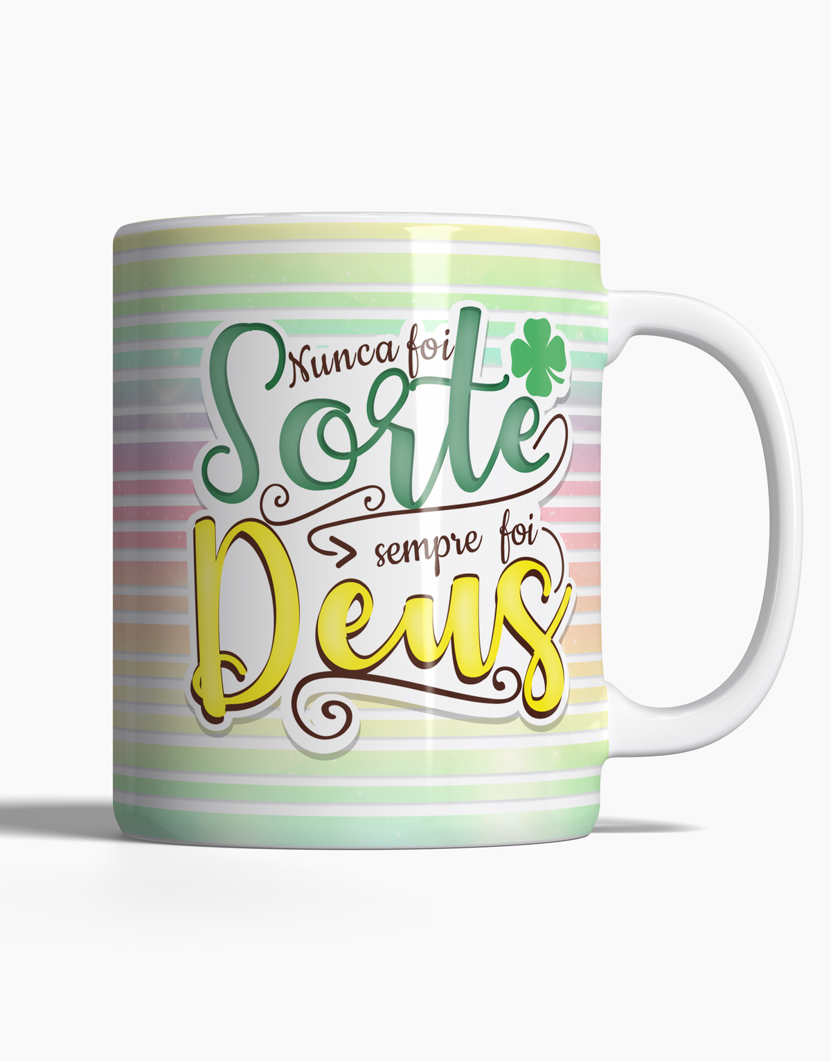 Caneca Nunca Foi Sorte Sempre Foi Deus - 123 Canecas Caneca Personalizada 1 