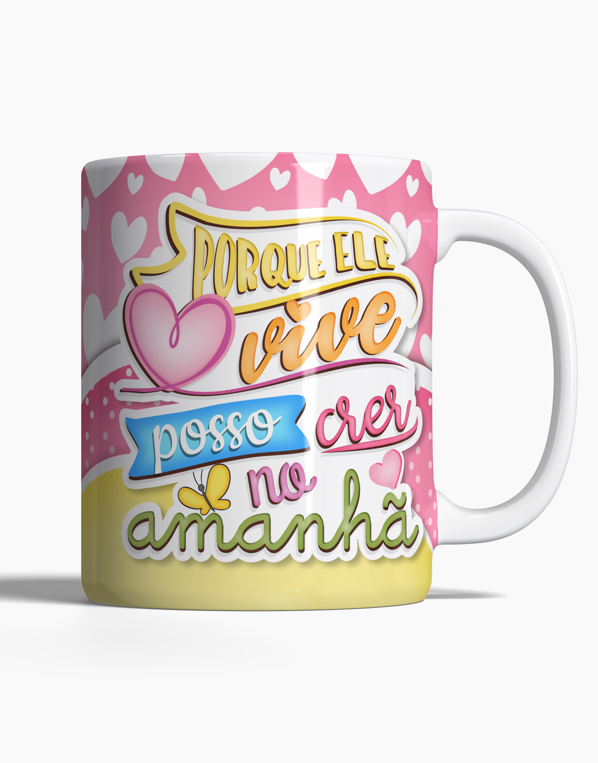 Caneca Porque Ele Vive - 123 Canecas Caneca Personalizada 1 