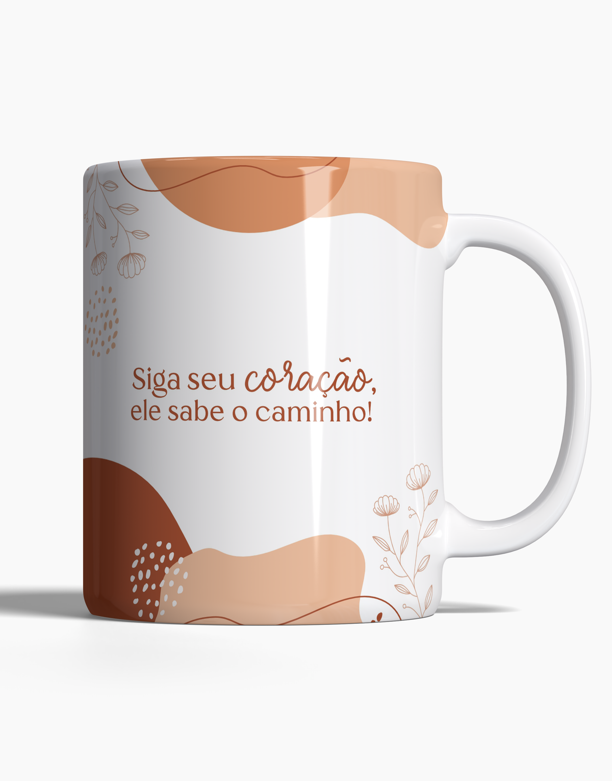 Caneca Siga seu Coração Ele Sabe o Caminho - 123 Canecas Caneca Personalizada 1 
