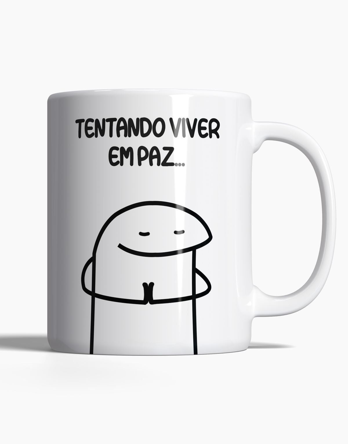 Caneca Tentando Viver em Paz - 123 Canecas Caneca Personalizada 1 